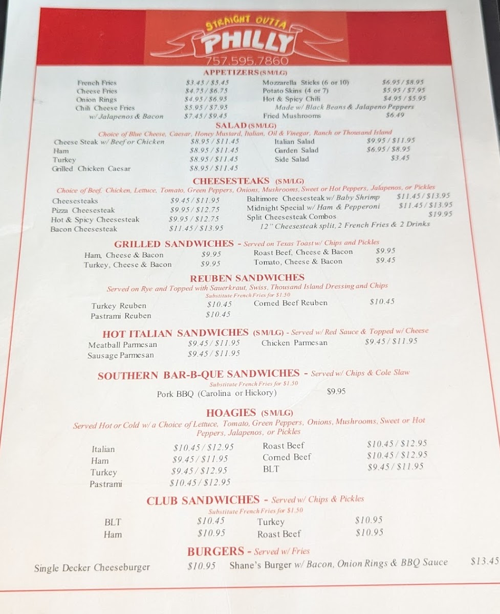 Straight Outta Philly Menu - Image 3