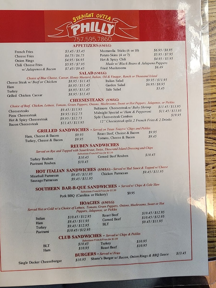 Straight Outta Philly Menu - Image 4
