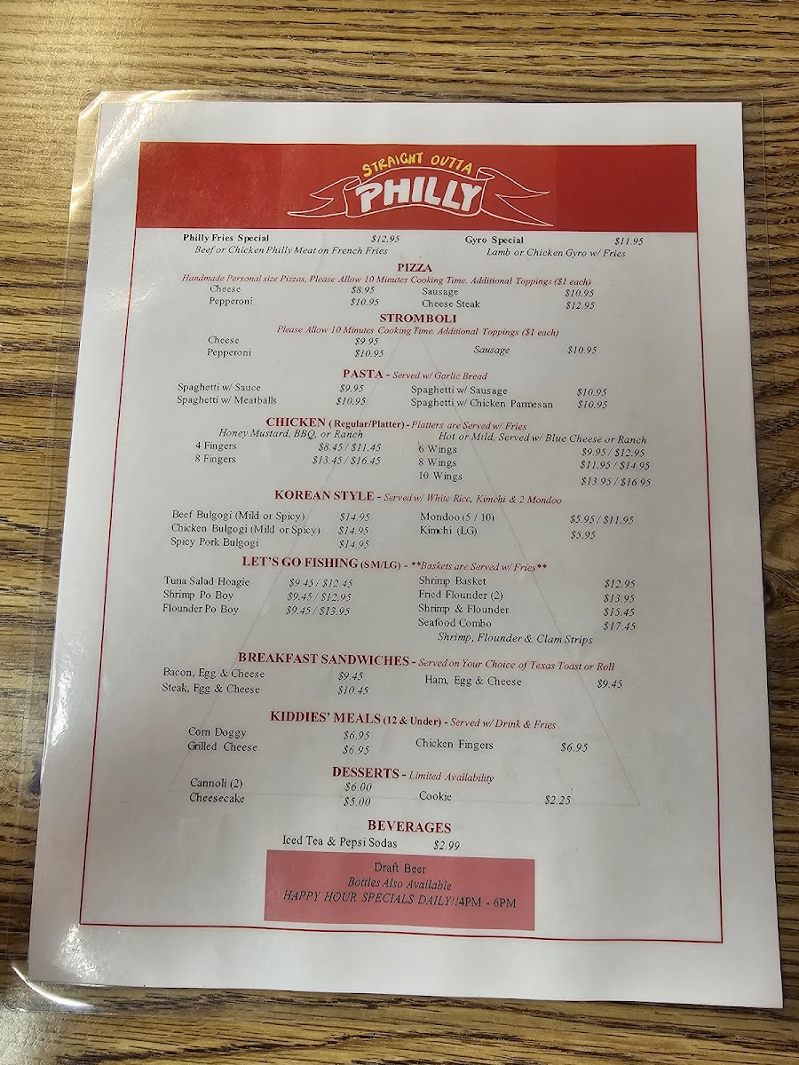 Straight Outta Philly Menu - Image 5
